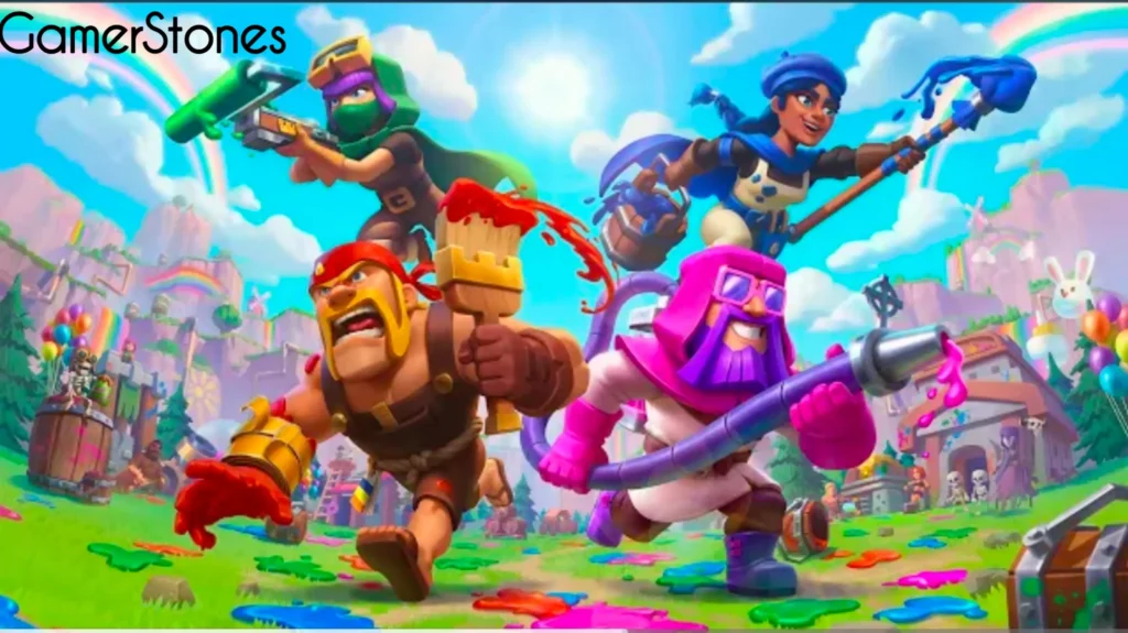 Clash of Clans Color fest challenge and painter king skin