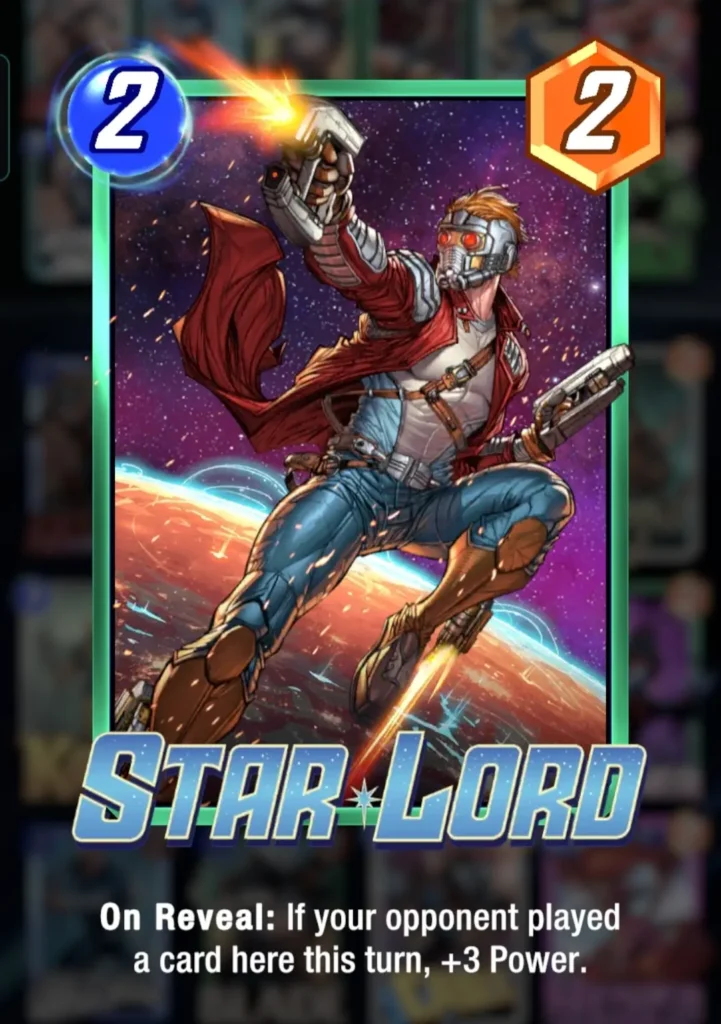 Marvel Snap: Star Lord Card