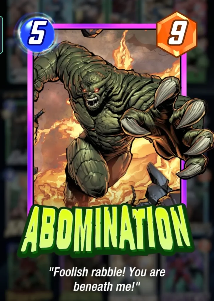 Marvel Snap: Abomination Card