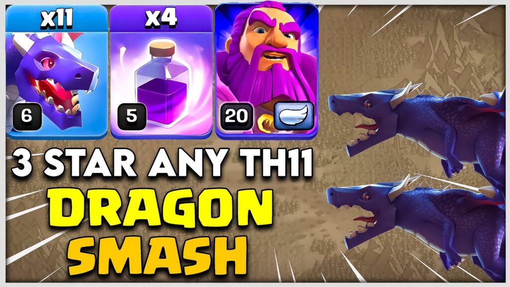 Town Hall 11 Dragon Smash Attack