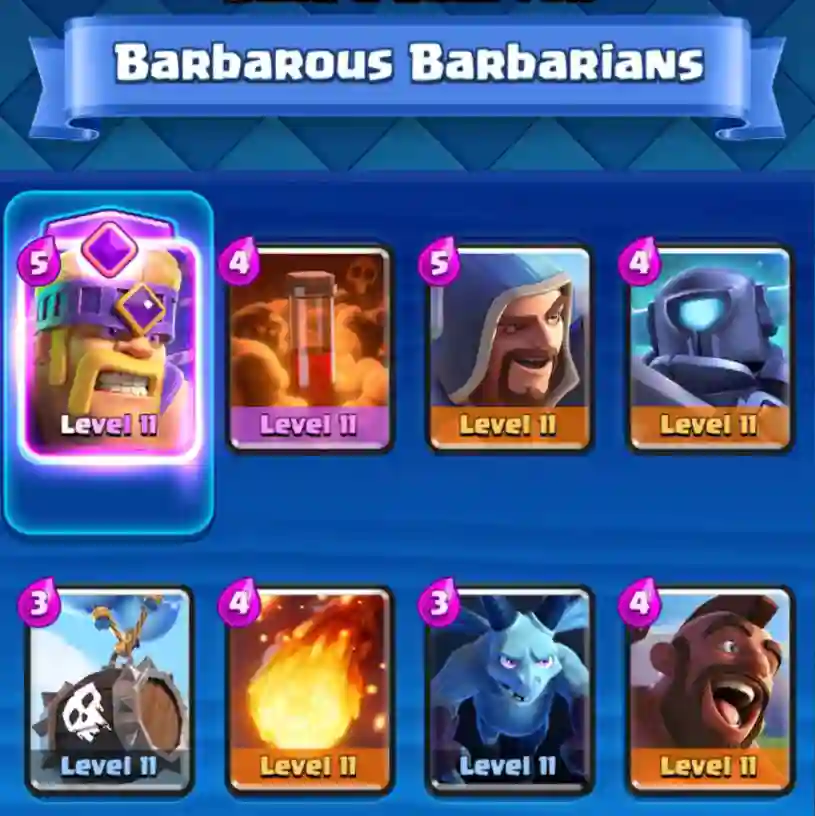 Barbarous deck in clash royale