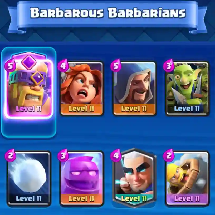 Best deck for barbarous deck in clash royale