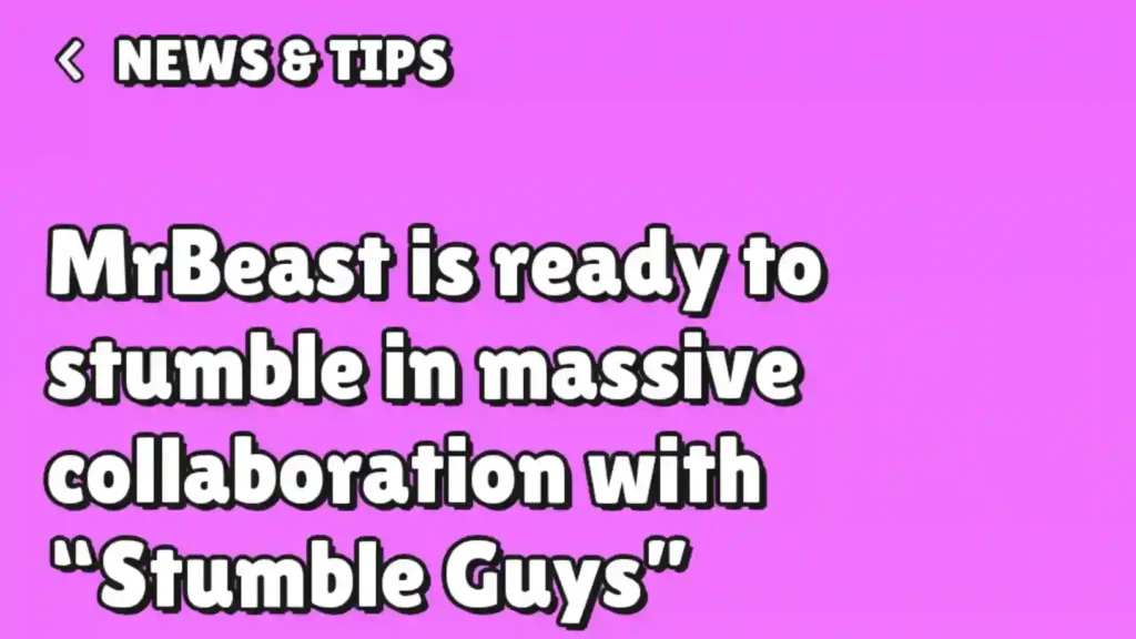 MrBeast collaborating with Stumble Guys this summer
