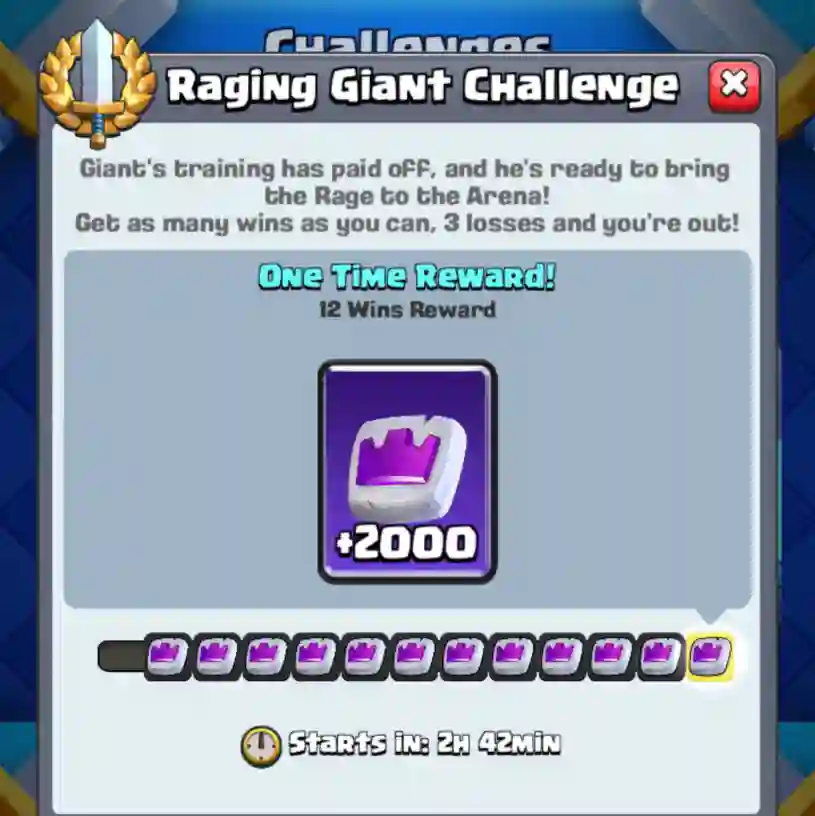 Raging Giant Challenge Clash Royale