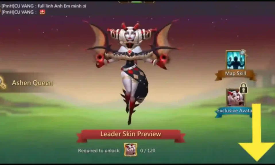 Lords Mobile Ashen Queen Leader Skin