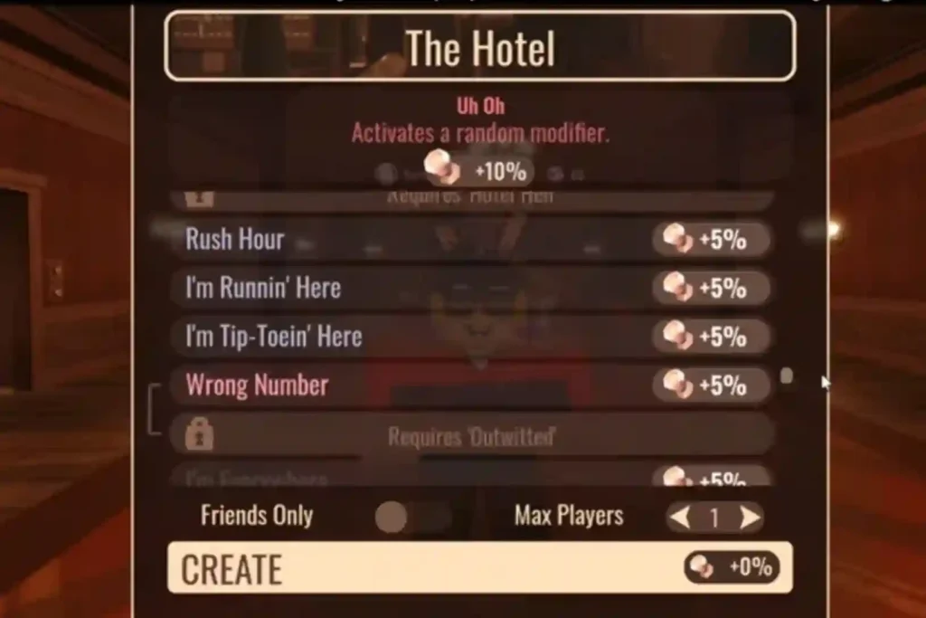 Hotel Hell Modifiers