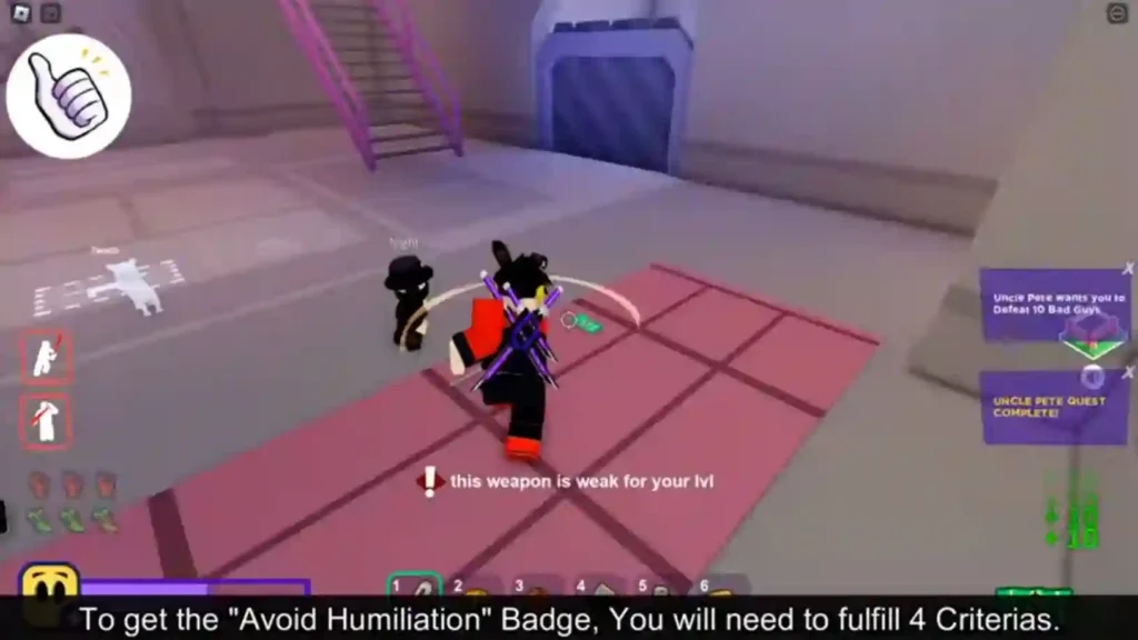 Break In 2 Avoid Humiliation Badge