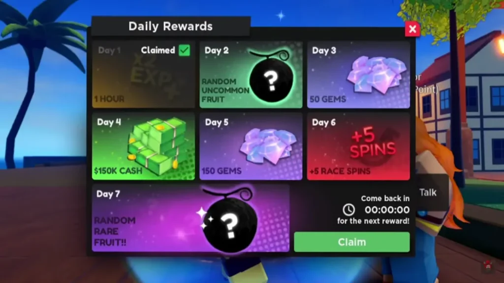 Roblox Haze Piece Daily Rewards