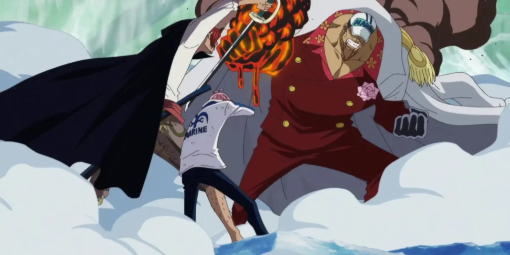 Akainu and Shanks from one piece