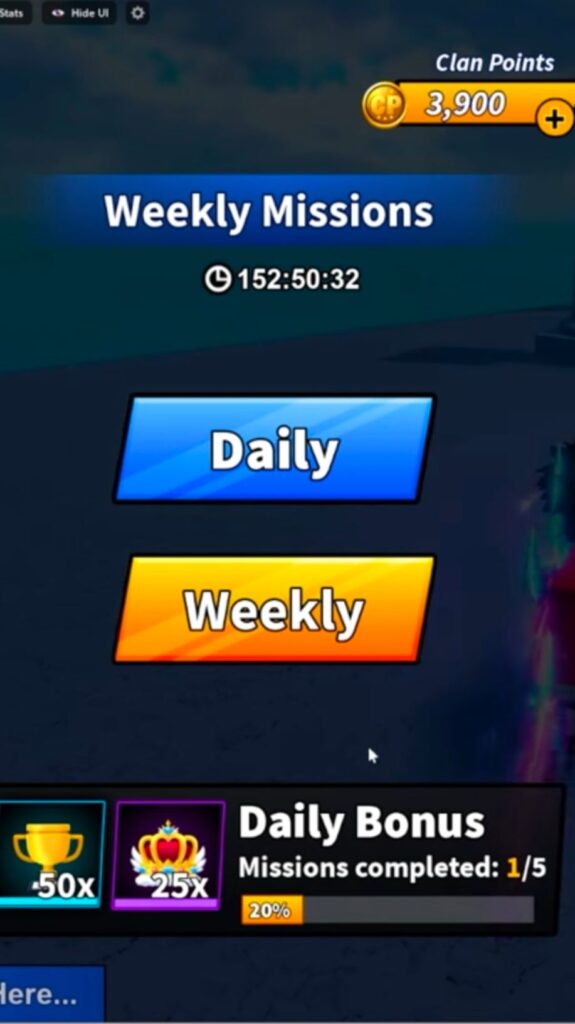 Daily and Weekly Missions