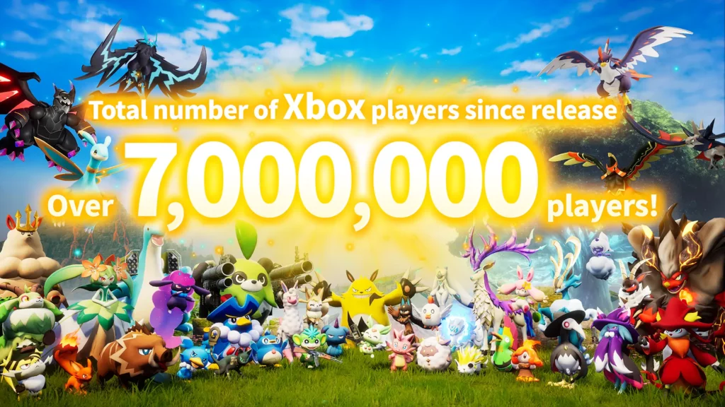 xbox palworld 7 million players
